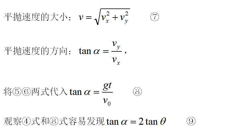 平抛运动的运动规律_平抛运动规律总结_平抛运动基本规律模型