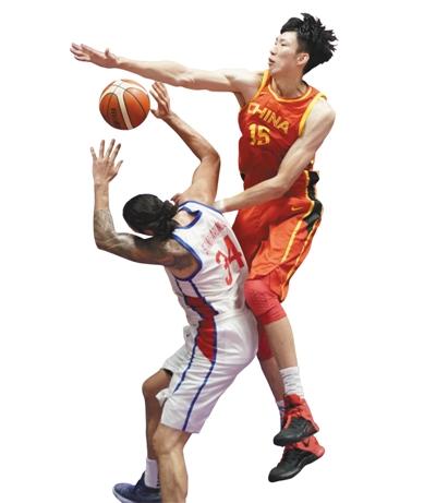 亚运会男篮红队险胜菲律宾 周琦表现出色贡