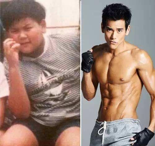 明星健身前后对比_健身的明星男_男明星健身前后